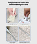 Heavy Duty Liquid Concrete Crack Filler and Waterproof Sealant for Basements Roofs and Pool Projects Quick Setting Formula applying with brush