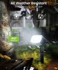 All-weather resistant Ten Pack Solar Spot Lights Outdoor IP67 Waterproof With 63 LED Ultra Bright Landscape Spotlights For Yard