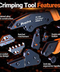 All In One Wire Crimping Tool Kit With 200 Heat Shrink Connectors, Color Coded Crimper And Wire Stripper, IP67 Waterproof Terminals