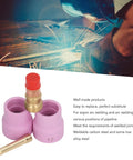 Pro Grade 4 Piece Welding Cup Torch Collet Set For WP17 WP18 WP26 TIG Torches with high temperature parts.