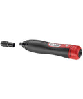 Premium 1/4 in Drive Torque Screwdriver with audible click, silver finish, part of Pro Grade Quarter Inch Drive Torque Screwdriver Certified For Ten To Fifty Inch Pound Range, Audible Click, High Contrast Dual Scale For Easy Read, Pre Calibrated To Plus Or Minus Four Percent Accuracy, Ready To Use, Silver Finish