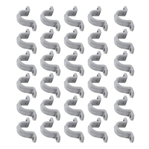 1 Inch PVC Electrical Con Clamp 2 Hole U Bracket Pipe Strap for HVAC Telecommunication Refrigeration and Lighting Flexible PVC Conduit Clamp