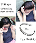 Hella Secure U Shape Hair Styling Clips 6 Piece Black Bobby Pin Set Stretchable Bangs Holders and Bun Makers for finishing styles.