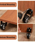 Heavy Duty 4 Pack 2 Inch Gate Wheels To Straighten Sagging Wooden Doors Solid Smooth Glide Bottom Support Casters on wood panel.