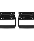 Two Pack Large Spring Loaded Heavy Duty Steel Surface Mount Handle With Padded Grip For Cabinets Chests Cases And Speakers Black Finish