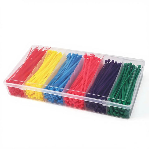 4 Inch Multicolor Zip Ties Kit containing 480 pcs assorted colors for chicken leg marking, deco mesh wreaths, DIY projects.