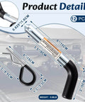 12 Pack Five Eighth Inch Trailer Hitch Pins And Clips With Galvanized Coated Vinyl Black Grip Solid Steel Trailer Accessories