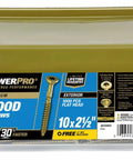Container of All-Purpose Exterior Wood Deck Screws For Outdoor Projects Size Ten By Two And A Half Inches Bronze Epoxy Coated