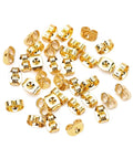 KC Gold Ball Post Earring Studs With Loop, 150 Pcs, Includes 200 Stainless Steel Butterfly Earring Backs, 350 Total DIY Jewelry Making Findings Kit For Earrings Crafting gold earring backs