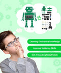 Alarm Clock Soldering Practice Kit For Students And Makers Build Your Own 4 Digit Robot Digital Clock With Temperature Display And STEM Project