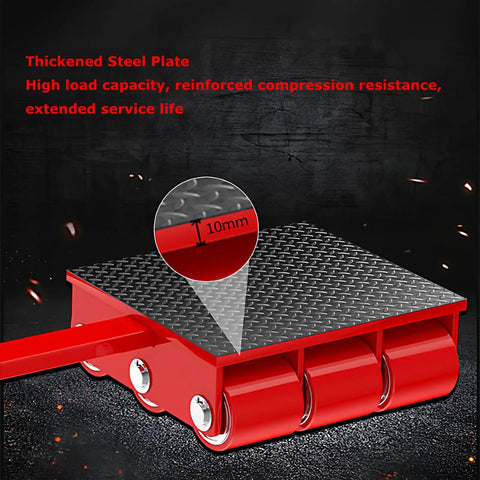 Heavy Duty Machine Dolly Skate 16 Ton Capacity Universal Rotating Equipment Mover for Industrial Transport Steel Wheel Skates for Warehouse and Workshop Precise X and Y Directional Control One Piece Cast Steel Frame 10mm plate