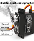 Full metal brushless digital servo with high speed, high torque; labeled BLS3355; for RC cars; waterproof heavy duty design