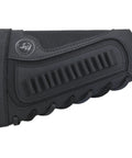 Buffalo Hide Leather Waxed Canvas Recoil Reducing Pad For Buttstock Extension and Cheek Rest With Rifle Shell Holder