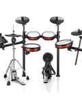 Electric Drum Set DED 200 Pro Electronic Kit With Standalone 12 Inch Hi Hat Dual Zone 10 Inch Mesh Snare Independent Kick Drum.