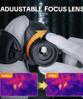Beefed Up Thermal Imaging Monocular With 256x192 IR Resolution, 13mm Lens, 50Hz Night Vision, focus lens in gloved hands