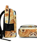 Side view of Fluffy Pet Friends Printed Unisex Backpack With Large Capacity Dope Everyday Carry For School Work And Travel