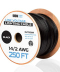 Low Voltage Landscape Wire 14 Gauge Two Conductor Black 250 Feet spool for outdoor lighting projects