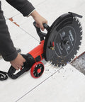 Heavy Duty 16 Inch Electric Concrete Saw With 4000 Watt Copper Motor cutting through granite with water pump in use.