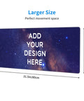 Custom Large Desk Pad With Photo And Text Personalization Non Slip Mouse Mat For Computer And Office Upload Your Picture Or Logo Extra Large 12In By 31In Durable Rubber Surface For Smooth Glide