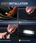 2 Pack White LED Interior Door Panel Lights Courtesy Lamps Plug And Play For Toyota Avalon Camry Sienna Prius 4Runner Lexus IS ES GS LS RX GX LX And Subaru BRZ Easy Installation Steps