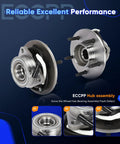 Beefy Wheel Bearing And Hub Assembly Replacement For Ford F150 1997 1998 1999 2000 5 Lug Hubs With ABS Direct Fit OE Quality 515010 Pair