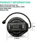 Leak Proof 2.44 Inch Fuel Tank Cap Replacement For Volkswagen And Audi Sealed Filler Cap 5C0201550T 5Q0201550L, ABS material.