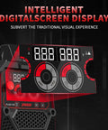 Close-up view of the LED digital display on the red 135Amp 110V 3 In 1 MIG Welder Flux Core MIG Lift TIG Stick Multiprocess Inverter.