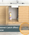 Installed Magnetic Cabinet Latch 4 Pack That Grips Up To 30 Lbs Stainless Steel Door Closures in kitchen cabinet