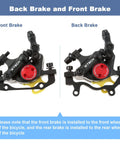 Line Pull Hydraulic Disc Brake Calipers for Mountain Bikes and E Bikes, Hydraulic Mechanical Disc Brakes Front and Rear, 2 Pack Black