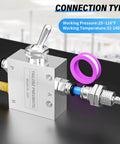 2 Position 3 Way Pneumatic Valve With 1 Eighth Inch NPT Ports, Manual Toggle Actuator HL-2301 Directional Control Valve For Air Systems