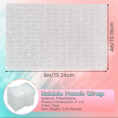 Pack Of 50 Clear 4x6 Bubble Pouches For Packing And Shipping Double Wall Cushioning Bags For Moving Fragile Items