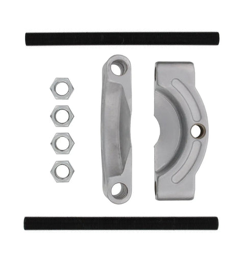 Bearing Puller With One Half Inch To Four And Five Eighths Inch Jaw Splitter Tool components laid out for assembly and use