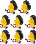 Pack of 8 DC Gearbox Motor 3 To 6V With One To Forty Eight Gear Ratio Dual Shaft Small Electric Motor With Wheel Kit