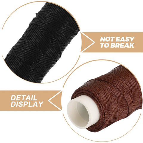 Three Pack Polyester Sailboat Rigging Line Replacement Rope for RC Boats and Model Ships in black and brown, detail display