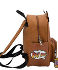 Side view of Snag This Totally Rad Scooby Doo Big Face Mini Backpack Purse crafted from premium faux leather.