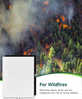 Two Pack Replacement Filter Kit for Winix 5500-2 Air Purifier With H13 True HEPA and Activated Carbon shown next to wildfire smoke