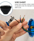 Black Synthetic Rubber Hole Plug Grommet Kit For Wire Protection And Cable Management Durable Wall Grommets For Drywall PVC Piping Plumbing And Gas Tanks Flexible Re Sealable Rubber Rings For Wires Diy Workshop Use installed in drywall for cable protection