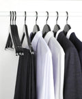 Beefy Heavy Duty Wooden Hangers For Coats And Pants With Non Slip Bar Notches And Extra Thick Flat Hook 0.53 Inch Thick Hangers