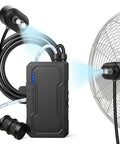 Portable Magnetic Misting System With 6000mAh Battery And Built In Water Pump For Outdoor Cooling No Hose Needed connected to fan