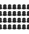 30 Pcs M25 Cable Gland Set For 12 To 15mm Wire Holes Waterproof Nylon Joint, black cable glands arranged in rows