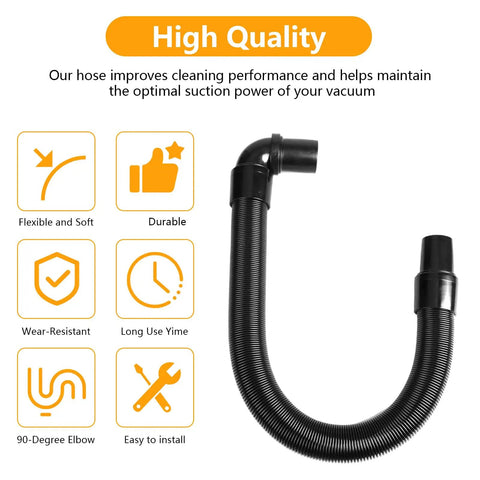 Static Dissipating Backpack Vacuum Hose With 1-1/2 Inch Cuffs Replacement For Super Coach And Mode 6, high-quality features displayed