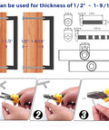 Installation diagram and tools for 30 Pack Square Cabinet Handles In Matte Black Stainless Steel For Kitchen Drawers, 6 1/4 Inch Center To Center Cabinet Hardware, Durable Drawer Pulls For Quick Replacement And Modern Renovation.