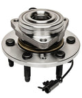 4WD Front Wheel Bearing Hubs Assembly Set For Chevy Silverado 1500, GMC Sierra 1500 front view with wires and bolts