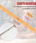 Nail Every Measure With This Straight Up 3 In 1 Modular Bar Gauge For Woodworking Clamping Positioning And Circle Drawing Inside Or Outside Corners Getting It Done Right Today, showing adjustable wood measuring bar with steel connector.