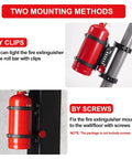 Quick Release Fire Extinguisher Mount Bracket For Offroad Jeeps And Utvs Secures 1-10 Lb Extinguishers on a roll bar and wall mount