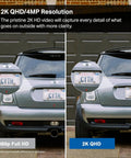Comparison of 2K QHD and 1080p HD resolution captured by MagCam 2K Plus Outdoor Security Camera With Wire Free Battery Power.