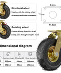 Beefed Up Heavy Duty Caster Wheels For Carts And Workbenches Top Plate Swivel And Fixed Casters With Quiet Rolling And Shock Absorption