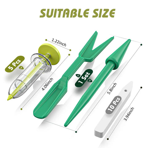 17 Pack Seed Planter Tool Hand Seeder Mini Sowing Seed Dispenser Sower Seedling Dibber Widger Seed Spreader sizes
