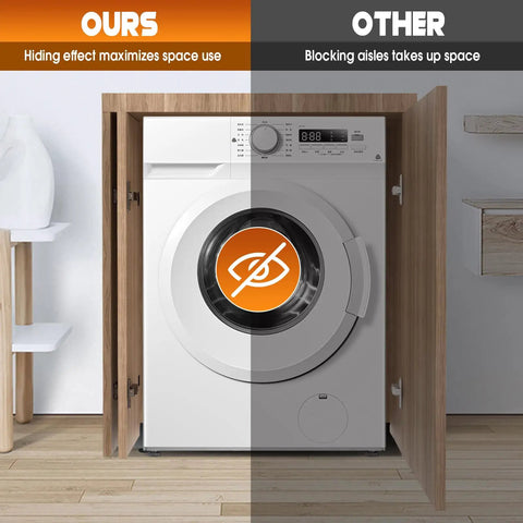 Pocket Door Slides With Soft Close And Magnetic Catch Frameless Cabinet Hardware For 12 To 24 Inch Doors Easy Install Smooth Sliding Ideal For Frameless Cabinets used in laundry cabinet