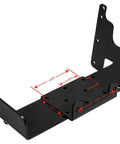 ATV Winch Mount for Polaris Gen 4 Chassis, Heavy Duty Mounting Bracket With Easy Install, powder-coated steel with dimensions